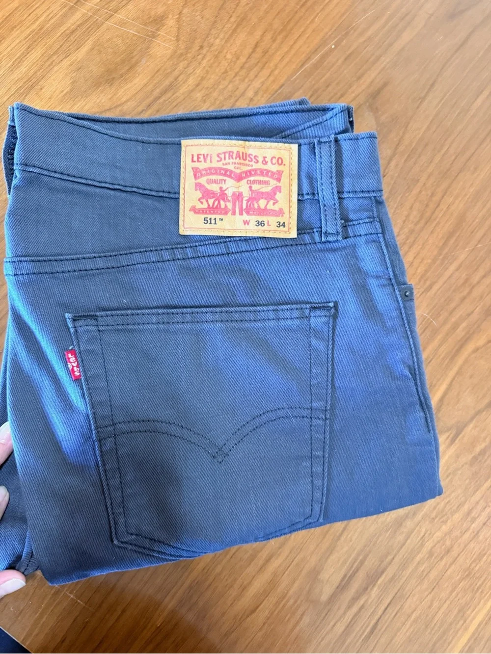 Men's straight-Leg Jeans in Dark Gray size 36